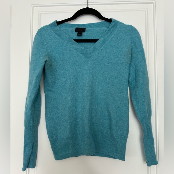 J. Crew Blue Cashmere Sweater - Picture 1 of 3